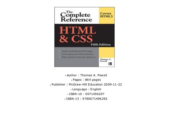 HTML: The Complete Reference